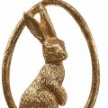 Floristik24 Easter hanging decoration Easter bunny decoration egg gold 9cm 6pcs
