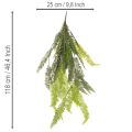 Artificial fern, decorative fern branch for sticking and hanging, 118cm | Floristik24.ie