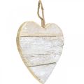 Floristik24 Heart made of wood, decorative heart for hanging, heart deco white 20cm