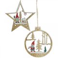Floristik24 Christmas pendant Christmas tree decorations gnome 8/10cm 12pcs