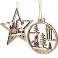 Floristik24 Christmas pendant Christmas tree decorations gnome 8/10cm 12pcs