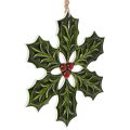 Floristik24 Holly ornament, Christmas decoration for hanging, 26cm