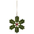 Holly ornament, Christmas decoration for hanging, 26cm | Floristik24.ie