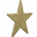 Floristik24 Christmas decoration star pendant golden glitter 30cm 2pcs
