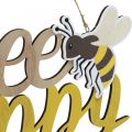 Floristik24 Decorative sign bee “Bee Happy” summer decoration wood 31×18cm 2pcs