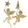 Floristik24 Angel pendant golden, Christmas angel decoration H20/21.5cm 4pcs