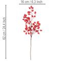 Artificial rosehip branch with shiny berries, 62cm | Floristik24.ie
