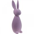 Floristik24 Deco Bunny Deco Easter Bunny Flocked Lilac Purple H69cm