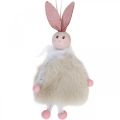 Floristik24 Bunnies, Easter decorations, spring pendants, Easter bunnies to hang beige, pink, white H12.5cm 3pcs