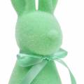 Floristik24 Bunny flocked mint green H30cm 2pcs