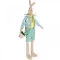 Floristik24 Fabric easter bunny, bunny with clothes, easter decoration, bunny boy H46cm