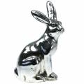 Floristik24 Bunny silver antique H35cm Large decorative bunny for shop windows