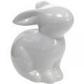 Floristik24 Decorative hare ceramic white Easter bunny sitting H8.5cm 4pcs