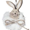 Floristik24 Bunnies decorative wooden bunnies for hanging natural white 5cm×12cm 6pcs