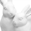 Floristik24 Mother bunny with child vintage look ceramic white 15.5×15×18cm