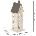 Decorative metal house with windows and fireplace, 28cm | Floristik24.ie