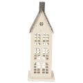 Decorative metal house with windows and fireplace, 28cm | Floristik24.ie