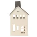 Decorative metal house with chimney and window, 24cm | Floristik24.ie