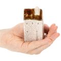 Decorative ceramic miniature houses set, table decoration, 9cm, 3 pieces | Floristik24.ie