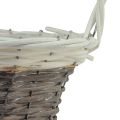 Floristik24 Handle basket willow grey white Ø29cm H50cm