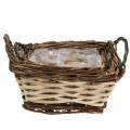 Floristik24 Planter decorative basket, square, natural color 21 × 16/16 × 13cm, set of 2