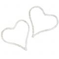Floristik24 Bast heart to hang white 15cm 8pcs