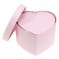 Floristik24 Flower box heart pink 14/16cm 2pcs
