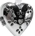Floristik24 Heart hanger with rose scent silver 5cm