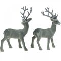 Floristik24 Deco deer deco figure deco reindeer anthracite H20cm 2pcs