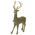 Floristik24 Decorative deer standing figure, flocked with antlers, 31cm