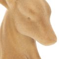 Decorative figurine of a reclining deer with antlers, flocked decoration, 58cm | Floristik24.ie