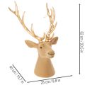 Decorative stag head sculpture with large antlers, 52cm | Floristik24.ie