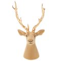 Decorative stag head sculpture with large antlers, 52cm | Floristik24.ie