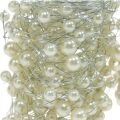 Floristik24 Wedding decoration, decorative string of pearls, garland with pearls, decorative wire 2.5m 2pcs