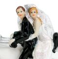 Floristik24 Wedding figure bride and groom on motorbike 9 cm