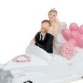 Floristik24 Wedding figure bridal couple in the car 16cm