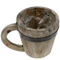 Floristik24 Wooden cup for planting Ø12cm H12cm