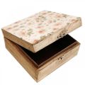 Floristik24 Wooden box with lid jewelry box wooden box 20×20×9.5cm