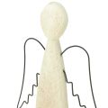 Modern Wooden Angel Figurine Guardian Angel H27.5cm | Floristik24.ie