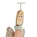 Floristik24 Wooden figure angel pink 26cm