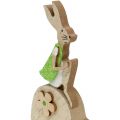 Floristik24 Wooden bunny on heart 16.5cm 4pcs