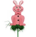 Floristik24 Wooden plug rabbit on a stick 7cm 24pcs