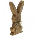 Floristik24 Wooden Easter bunny, spring decoration, mango wood natural color H30cm
