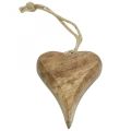 Floristik24 Wooden heart pendant heart wood decoration for hanging 10cm 3pcs