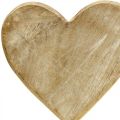 Wooden heart heart on a stick deco heart wood natural 25.5cm H33cm