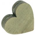 Floristik24 Wooden hearts hearts decoration gray red green 3-6.5cm 8pcs