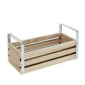 Floristik24 Wooden box natural 20cm x 9cm H6cm with handles