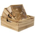 Wooden box with chalkboard and