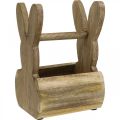 Easter basket rabbit wood table decoration Easter Easter basket 13×12×20cm
