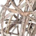 Wooden wreath, decorative wreath, natural white, Ø30cm, H9.5cm | Floristik24.ie